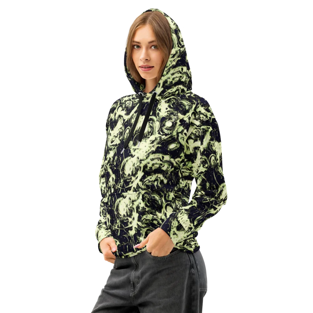 Acid Bone Garden on Cotton Hoodie — Left Front