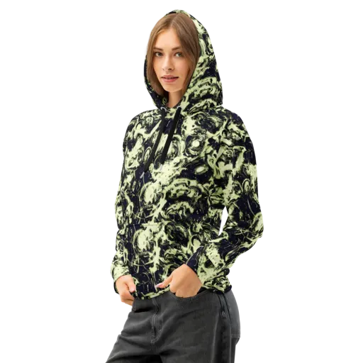 Acid Bone Garden on a Cotton Hoodie