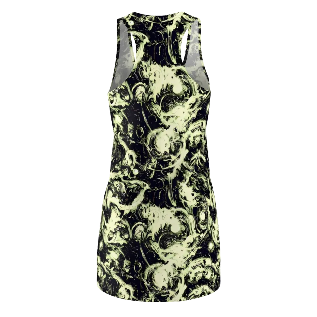 Acid Bone Garden on Racerback Dress — Back