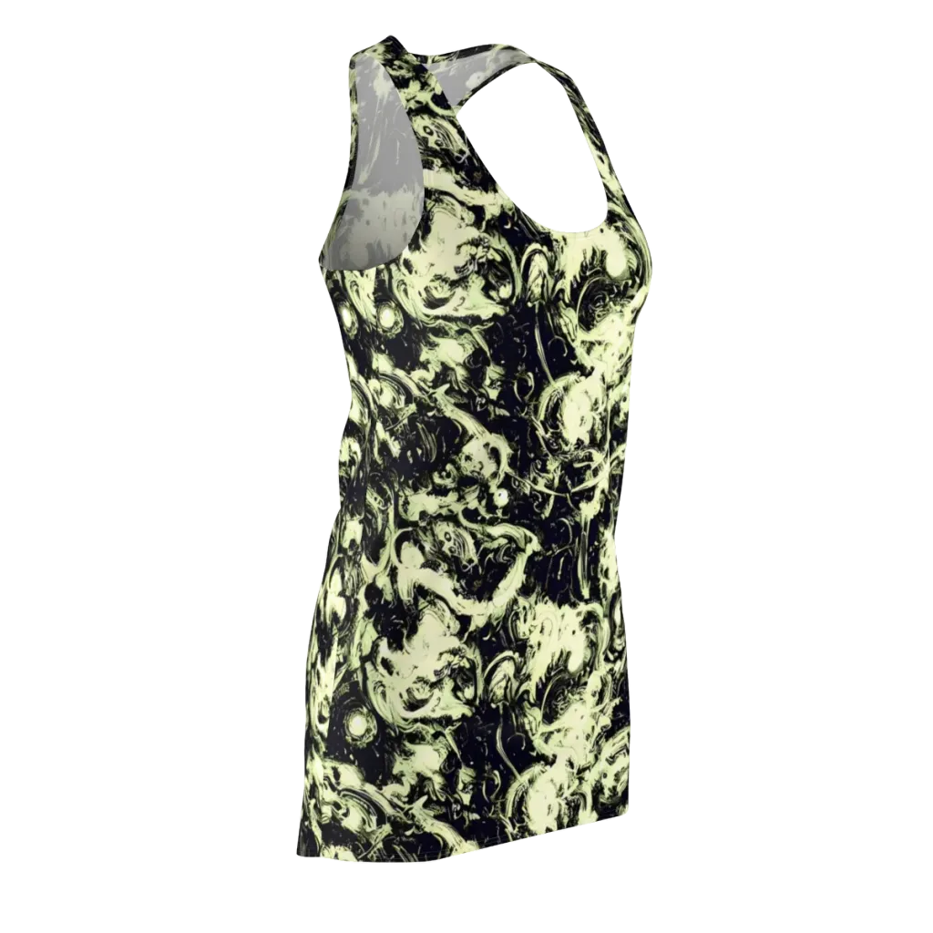 Acid Bone Garden on Racerback Dress — Front Side
