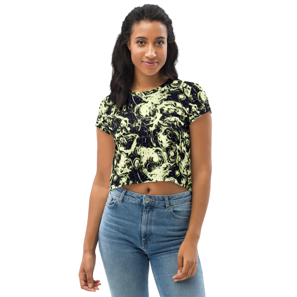 Acid Bone Garden on Crop Tee — Front