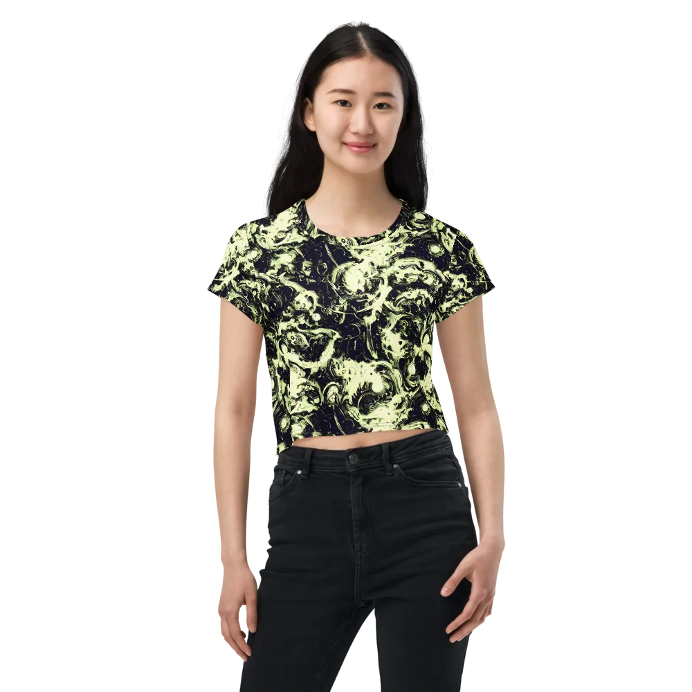 Acid Bone Garden on Crop Tee — Front