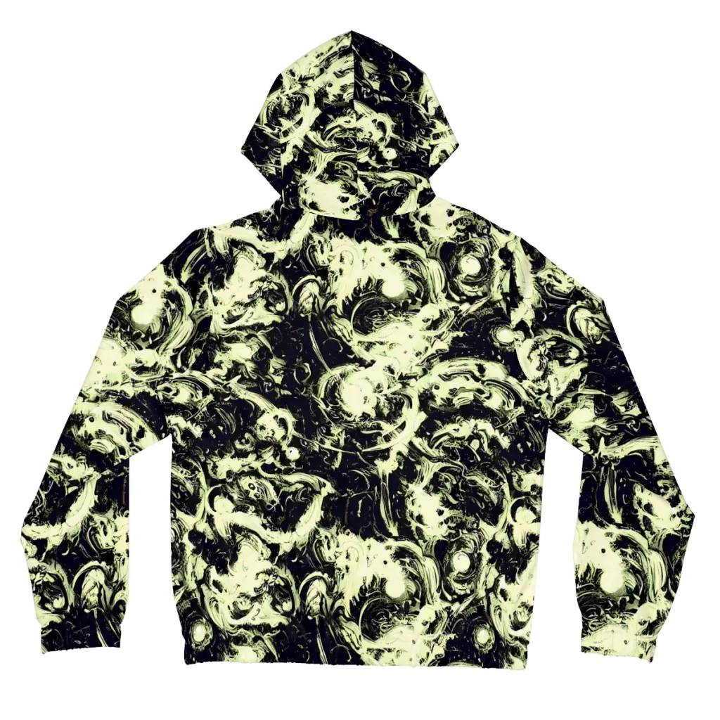 Acid Bone Garden on Women's Full-Zip Hoodie — Back