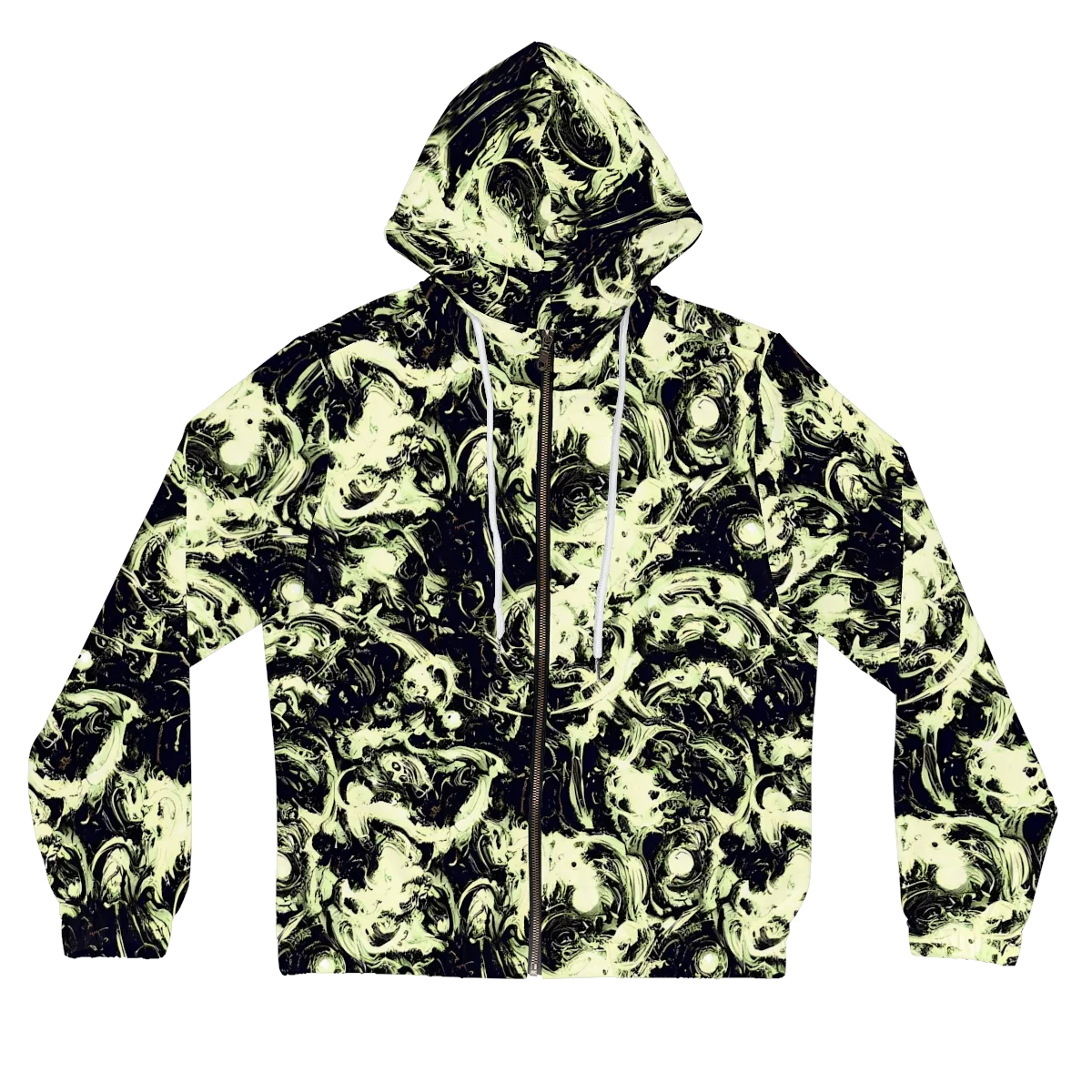 Acid Bone Garden on Women's Full-Zip Hoodie — Front