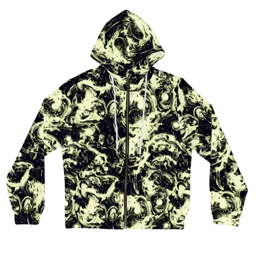 Acid Bone Garden on a Women's Full-Zip Hoodie