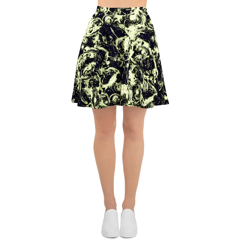 Acid Bone Garden on Skater Skirt — Front