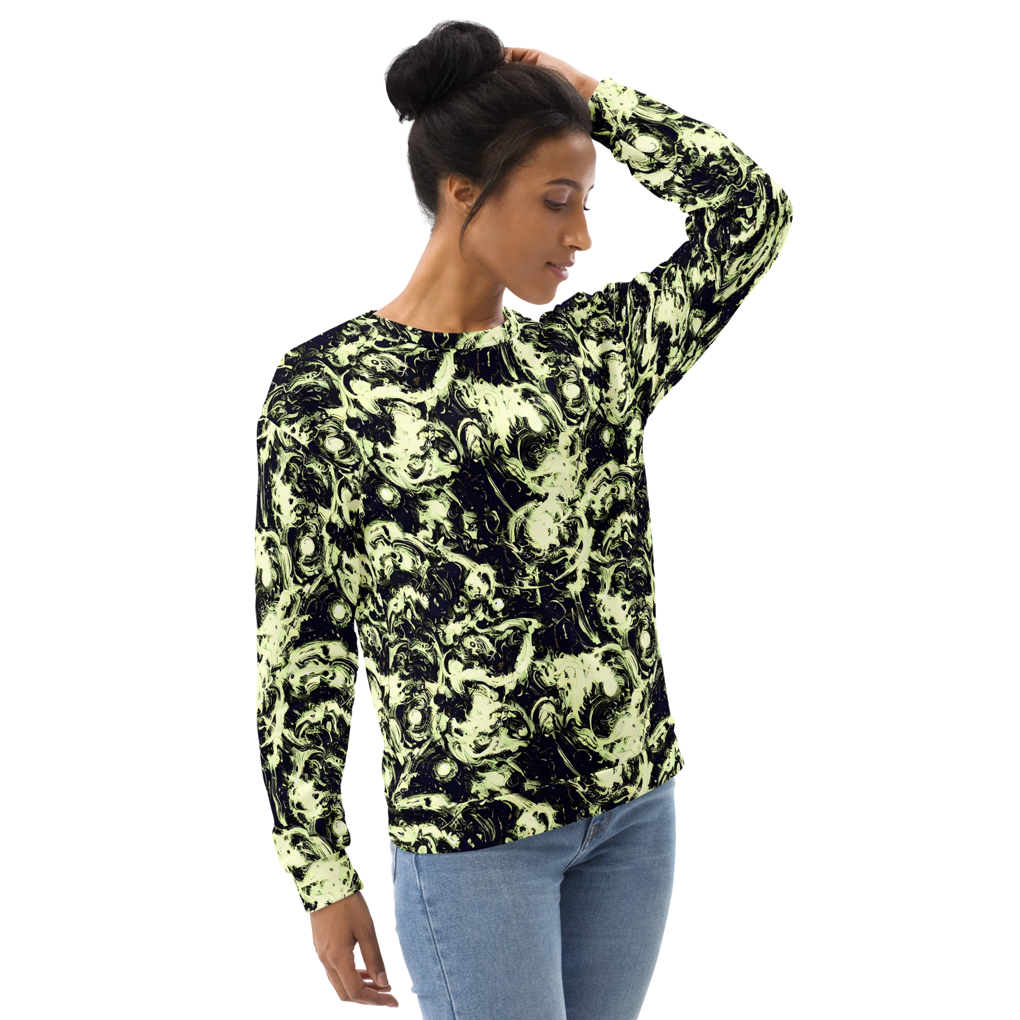 Acid Bone Garden on Sweatshirt — Right Front