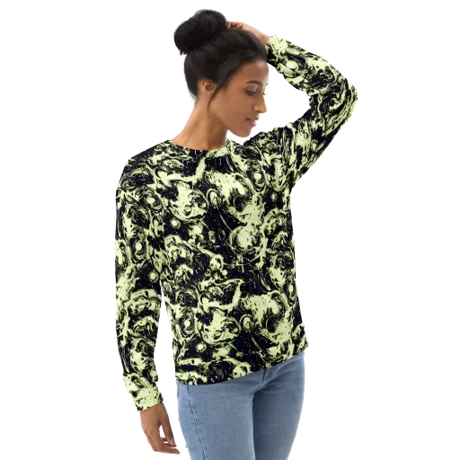Acid Bone Garden on a Sweatshirt