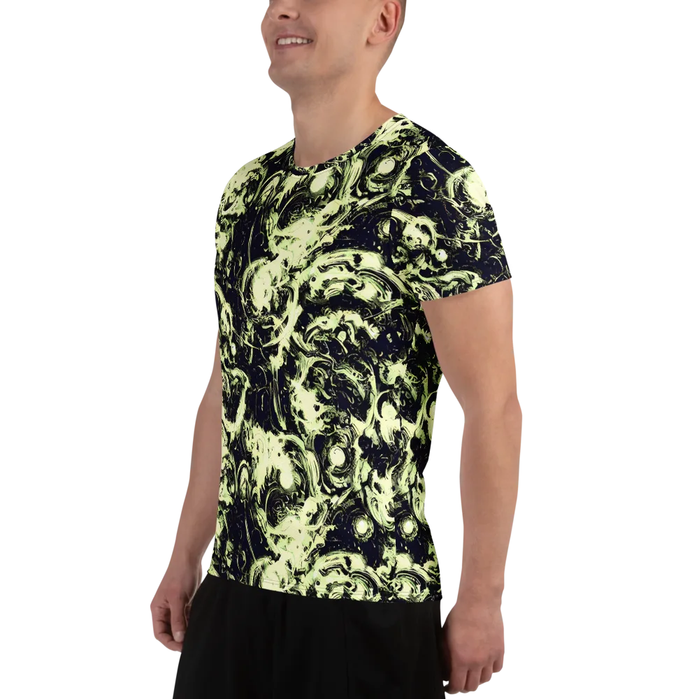 Acid Bone Garden on Men's Athletic T-Shirt — Left