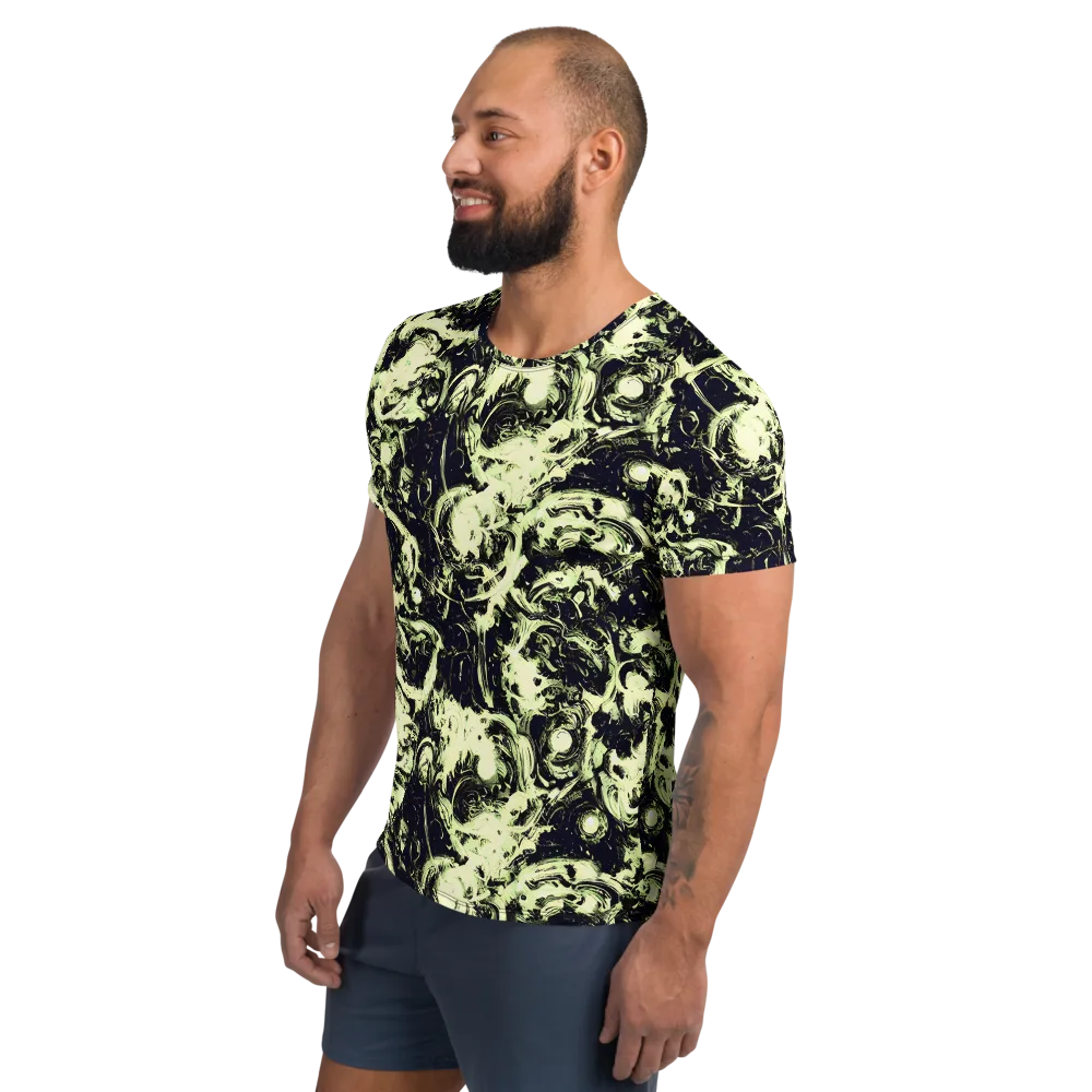Acid Bone Garden on Men's Athletic T-Shirt — Left