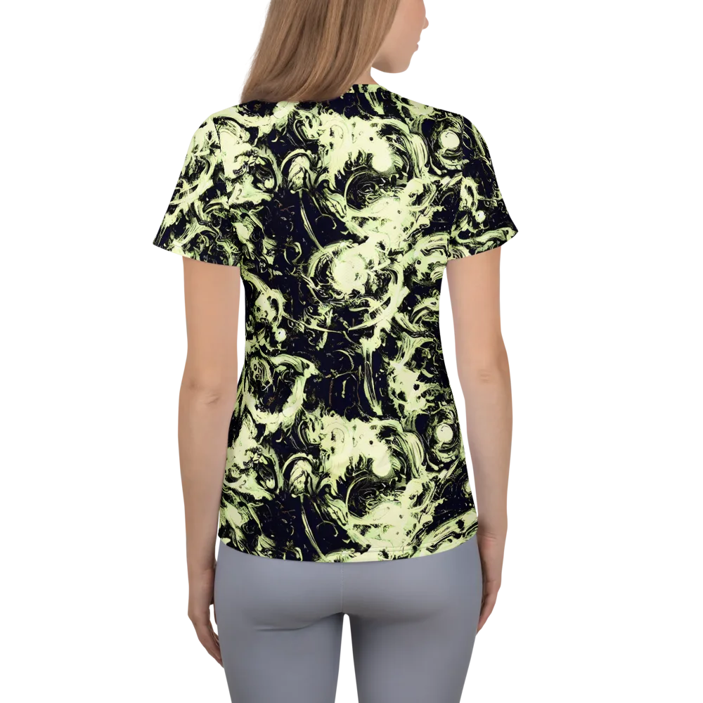 Acid Bone Garden on Women's Athletic T-Shirt — Back