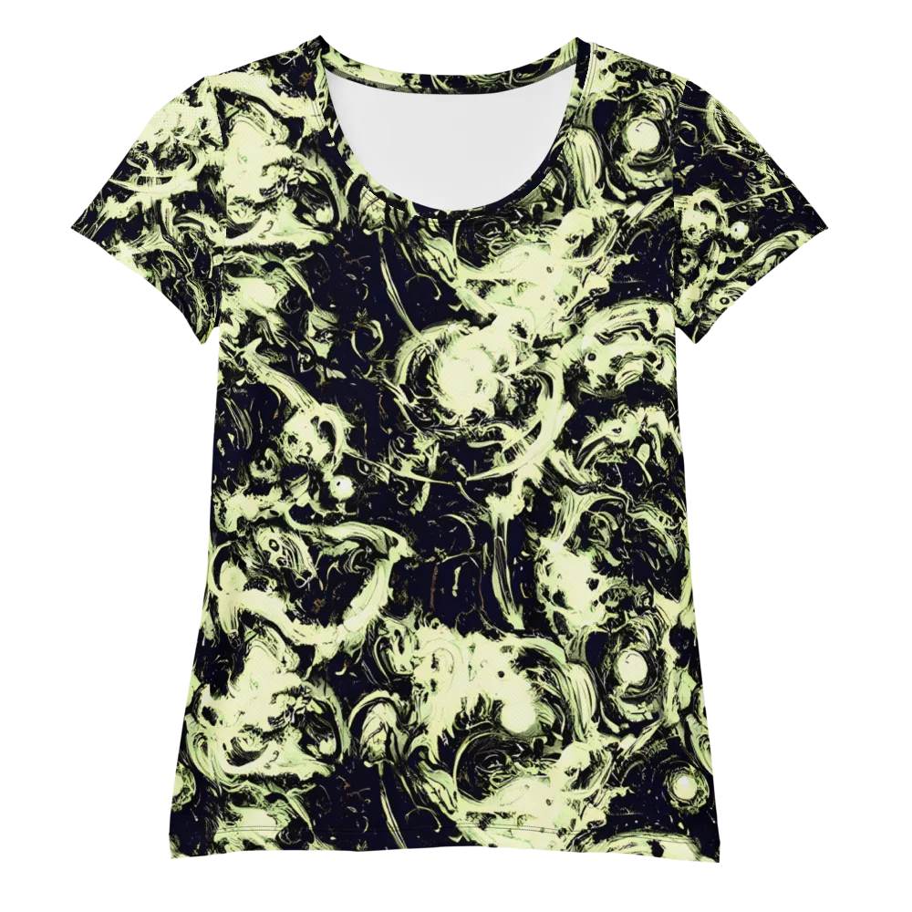 Acid Bone Garden on Women's Athletic T-Shirt — Front
