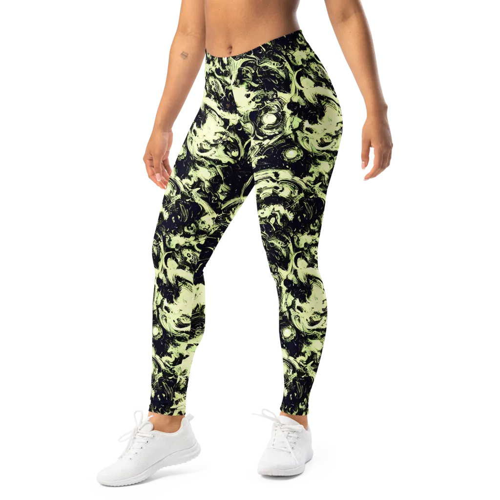 Acid Bone Garden on Leggings — Left Front