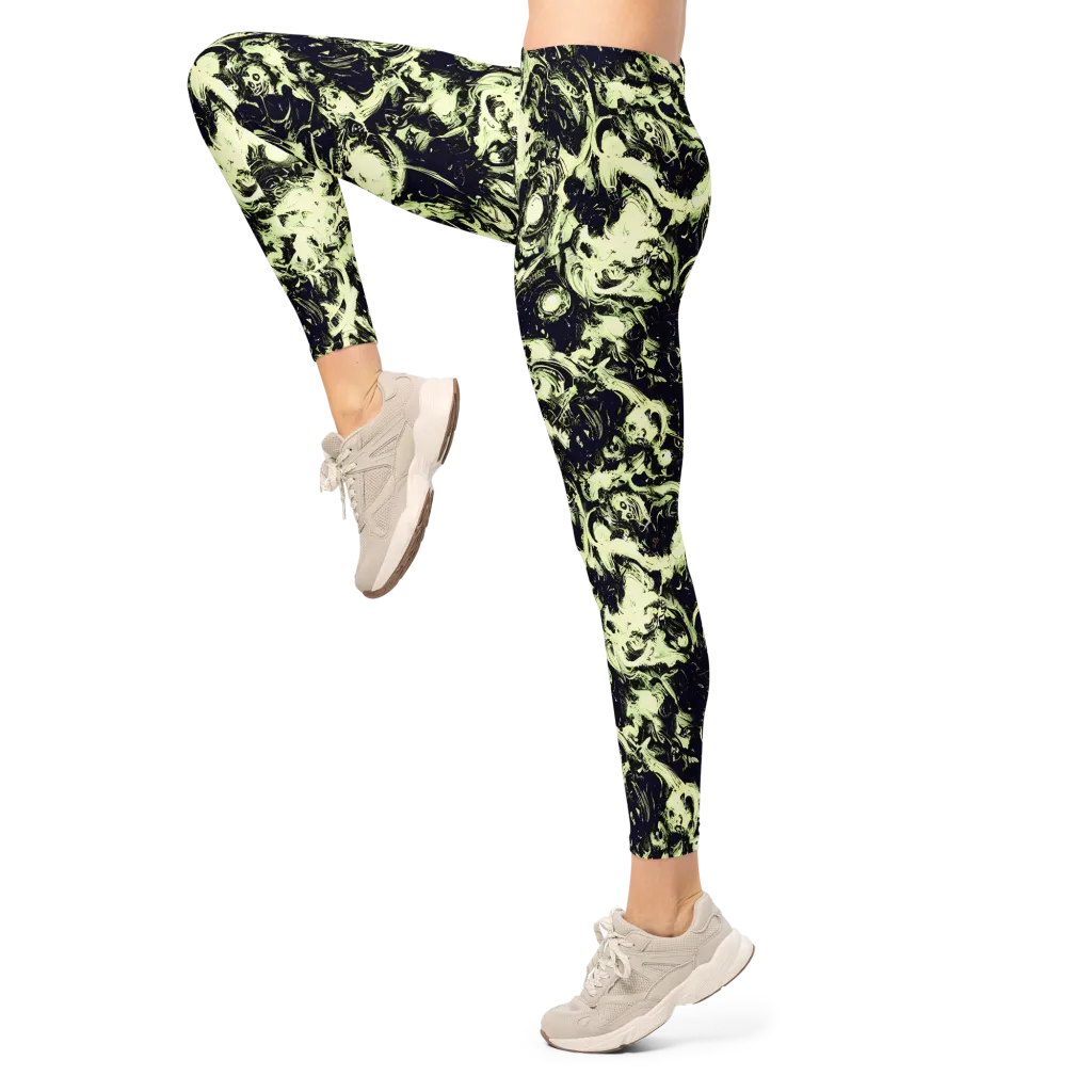Acid Bone Garden on Leggings — Left
