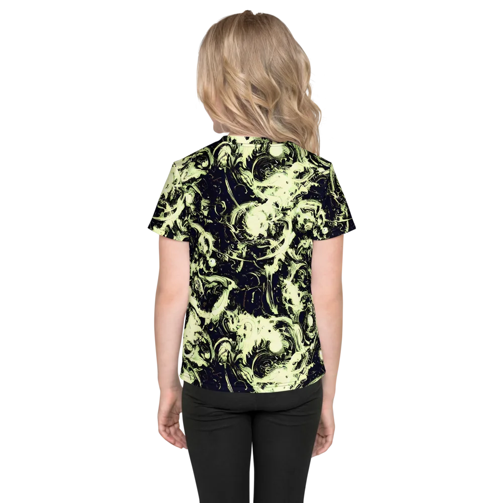 Acid Bone Garden on Kids Crew Neck T-Shirt — Back