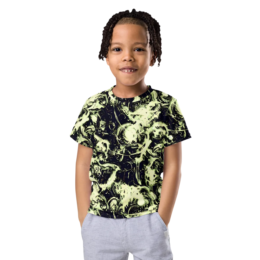 Acid Bone Garden on Kids Crew Neck T-Shirt — Front