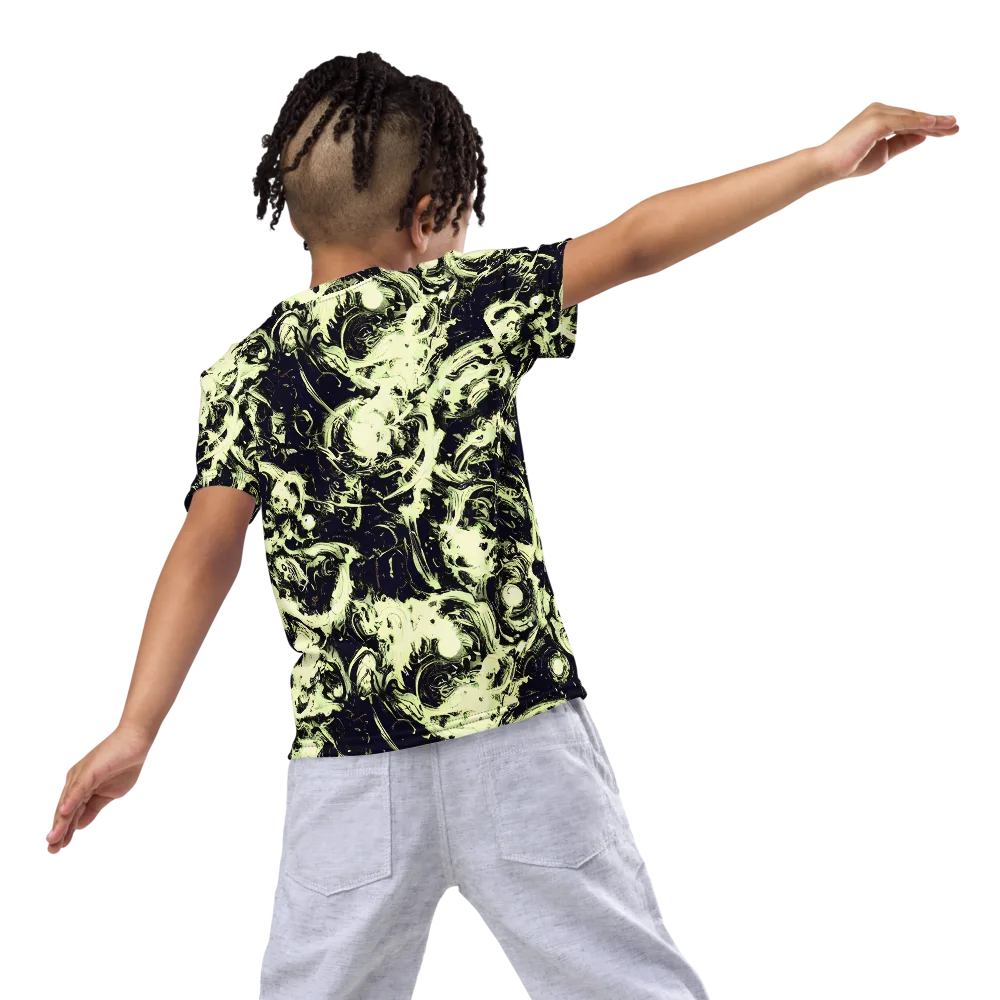 Acid Bone Garden on Kids Crew Neck T-Shirt — Back