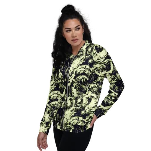 Acid Bone Garden on a Bomber Jacket