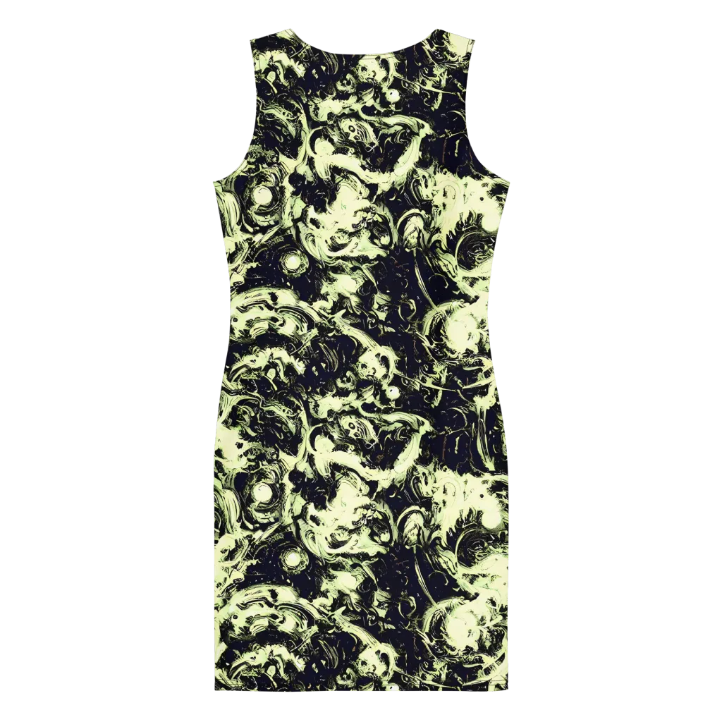 Acid Bone Garden on Bodycon Dress — Back