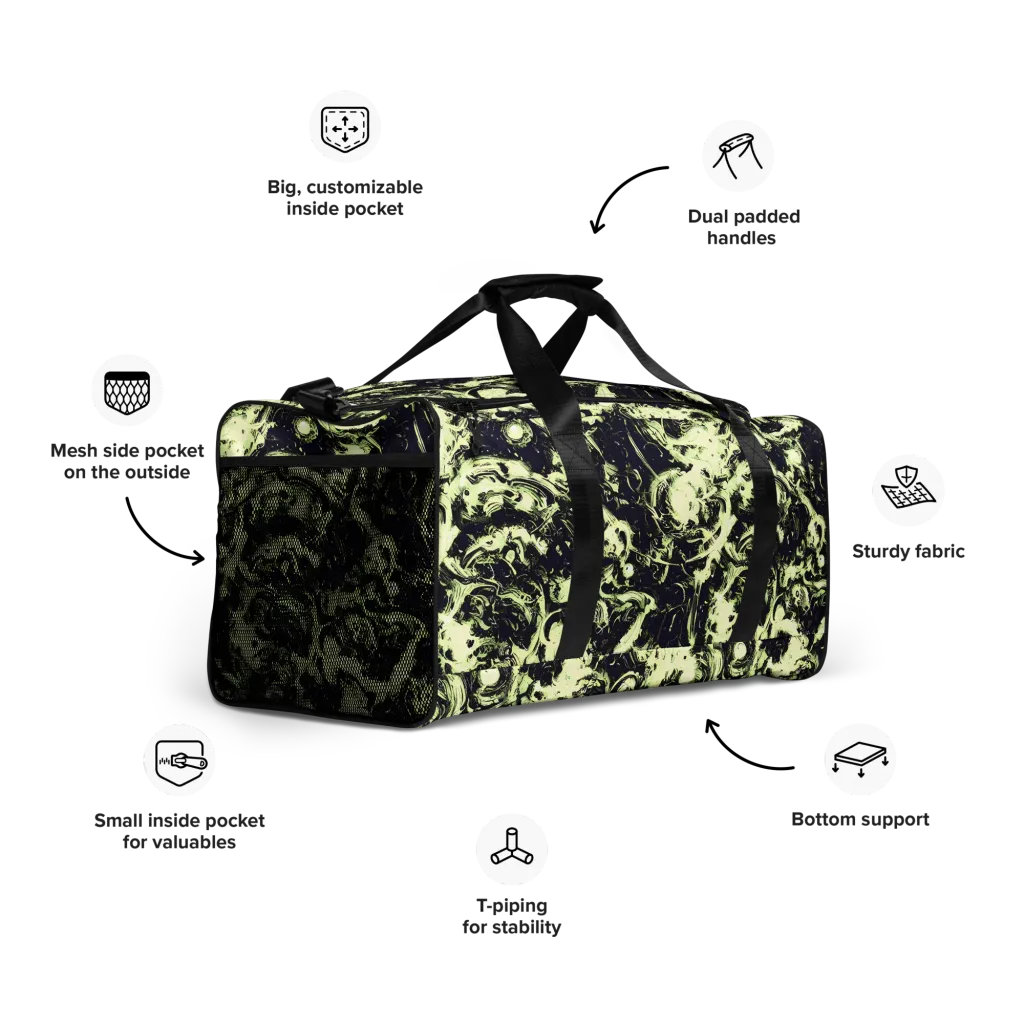 Acid Bone Garden on Duffle Bag — Right Front