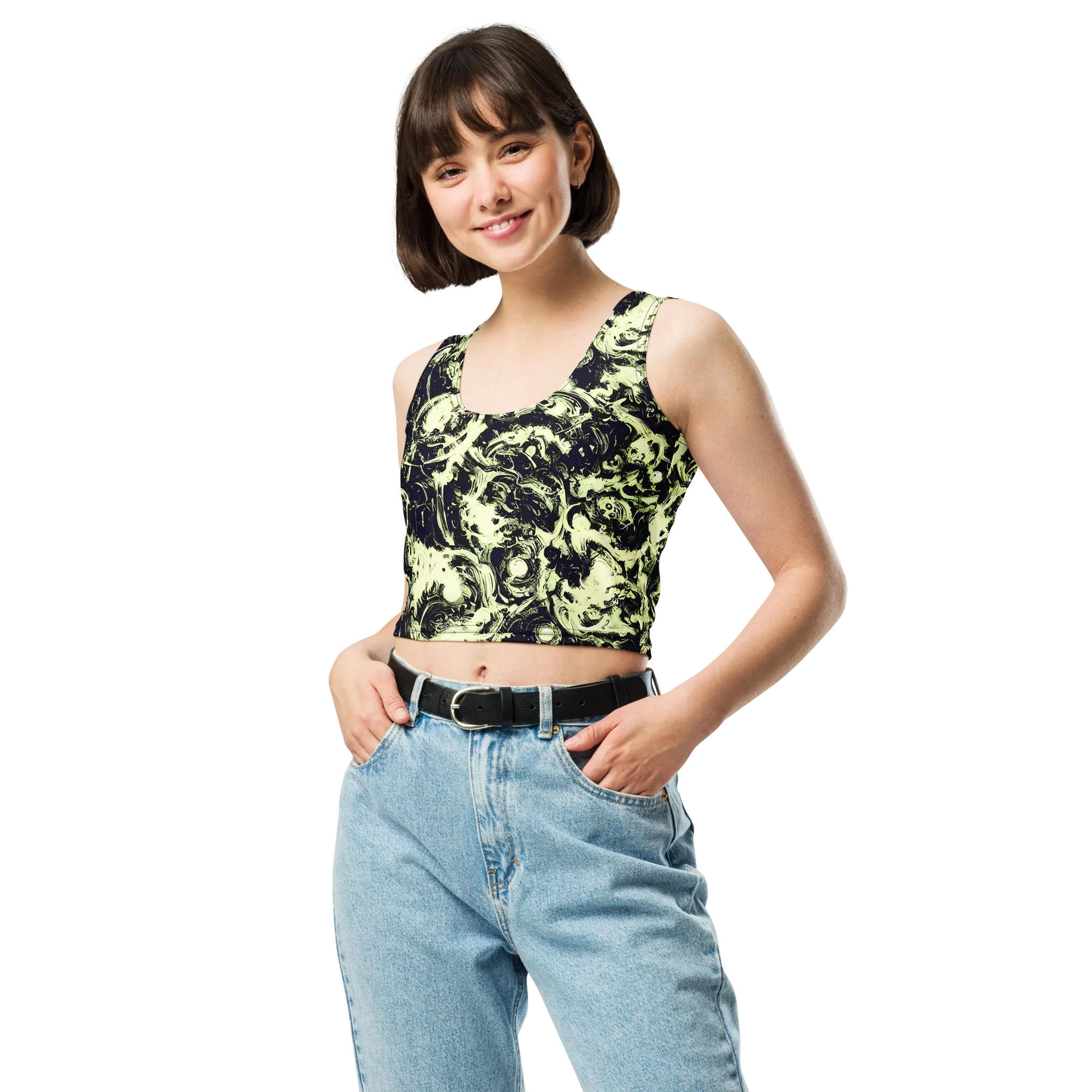 Acid Bone Garden on Crop Top — Front