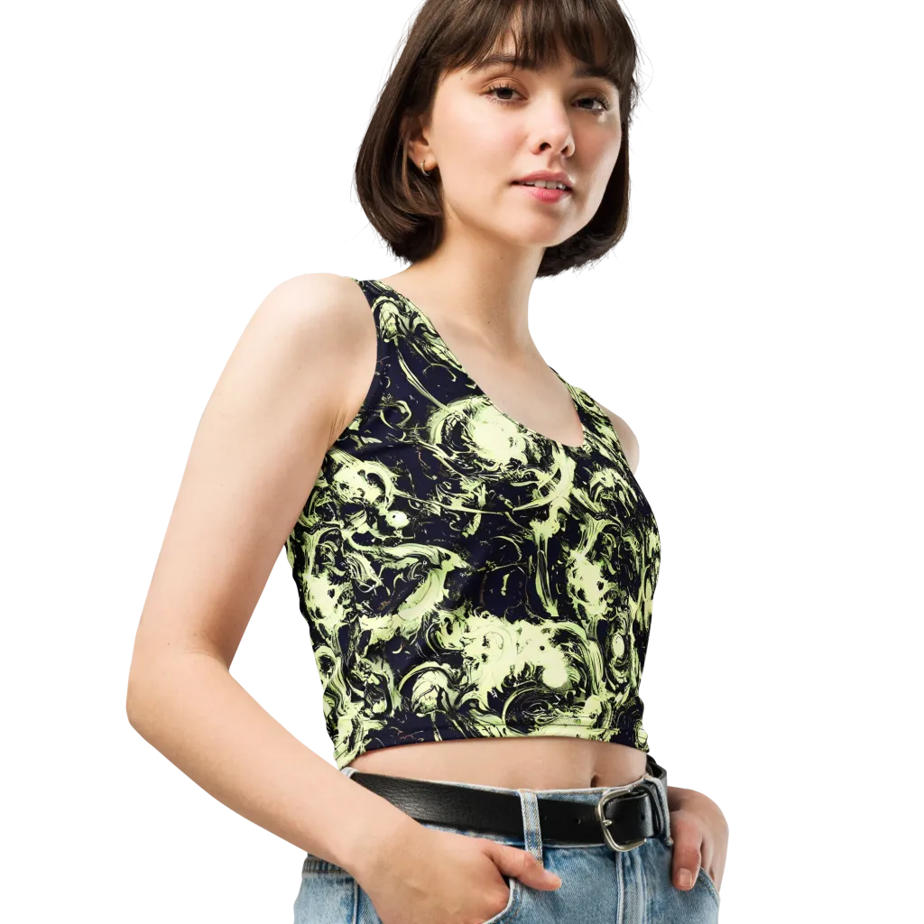 Acid Bone Garden on Crop Top — Right Front