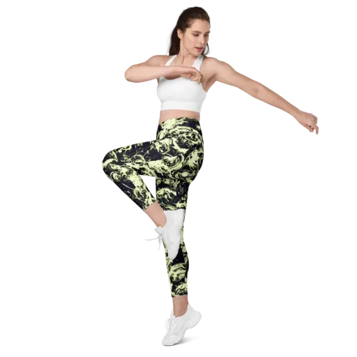 Acid Bone Garden on a Leggings with Pockets