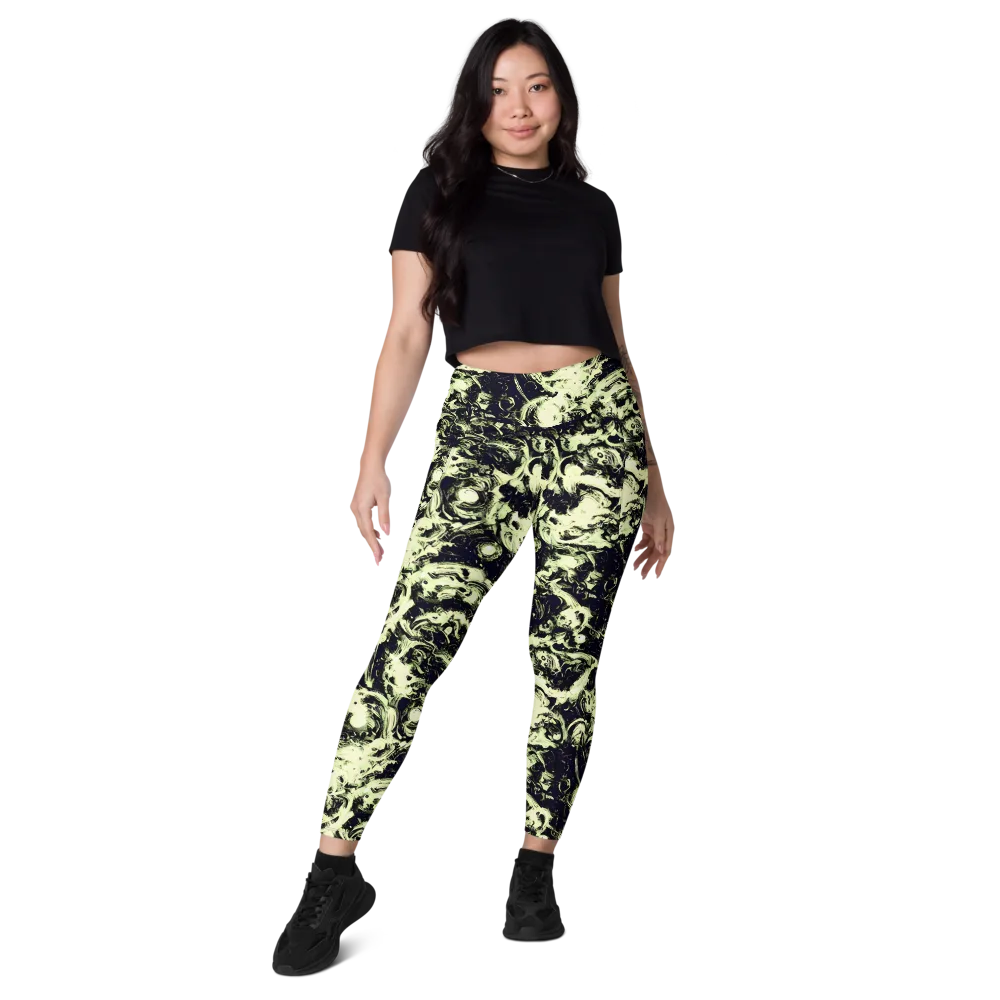 Acid Bone Garden on Leggings with Pockets — Front
