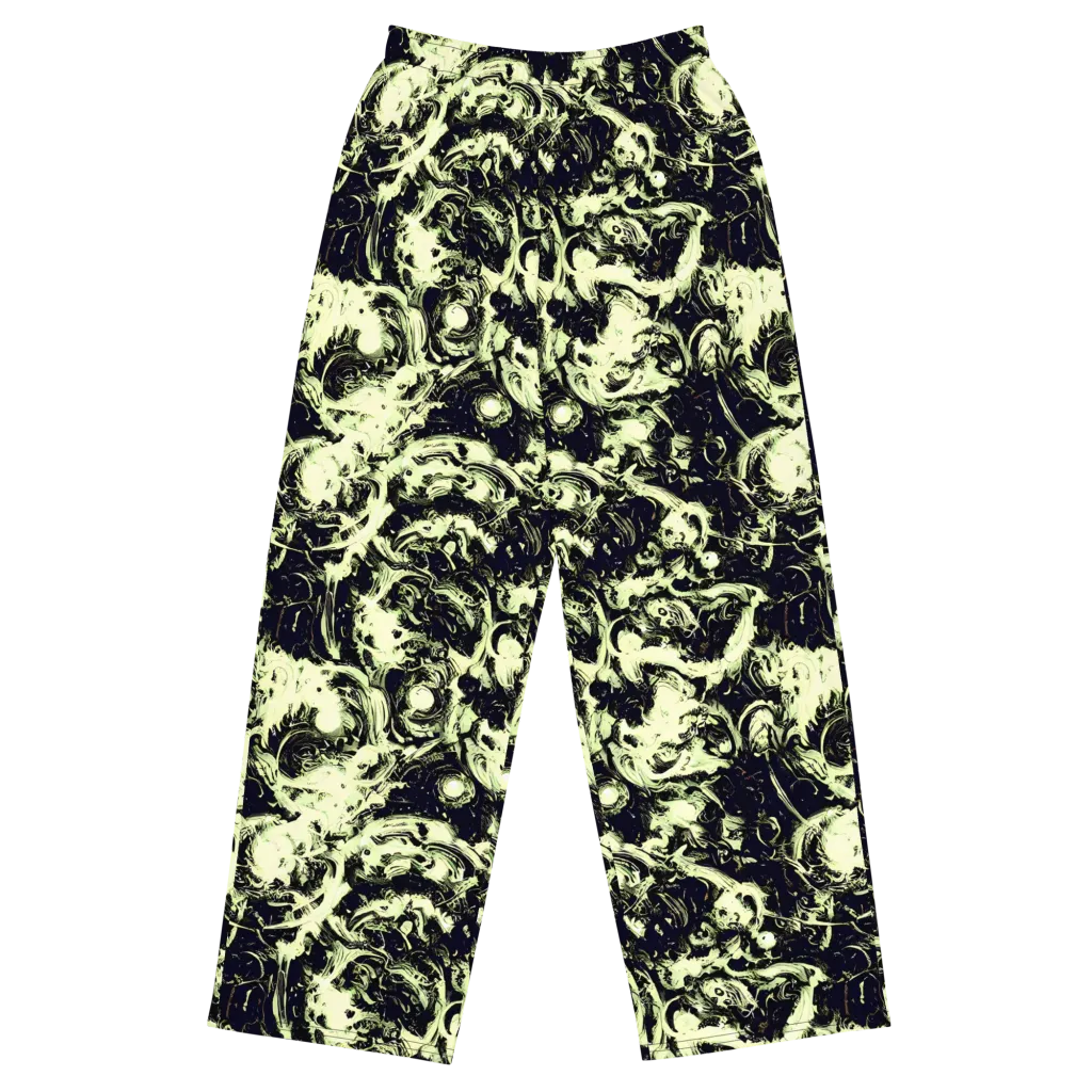 Acid Bone Garden on Wide-Leg Pants — Front