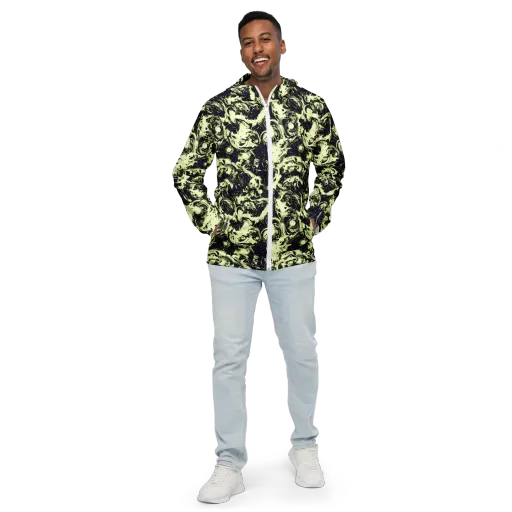 Acid Bone Garden on a Men's Windbreaker