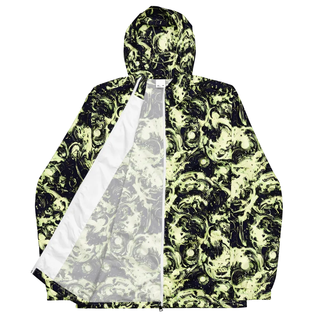 Acid Bone Garden on Men's Windbreaker — Front