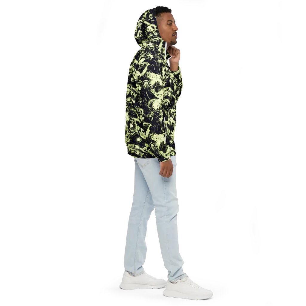 Acid Bone Garden on Men's Windbreaker — Right