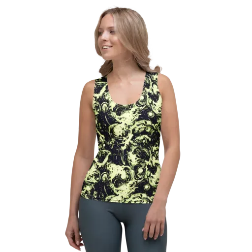 Acid Bone Garden on a Women's Tank Top