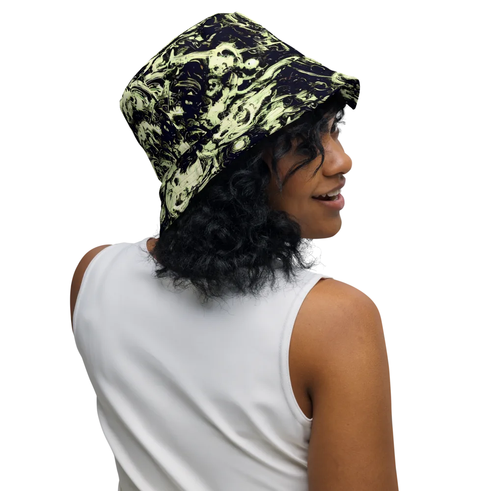 Acid Bone Garden on Reversible Bucket Hat — Right Outside