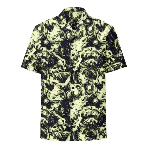 Acid Bone Garden on a Button Shirt