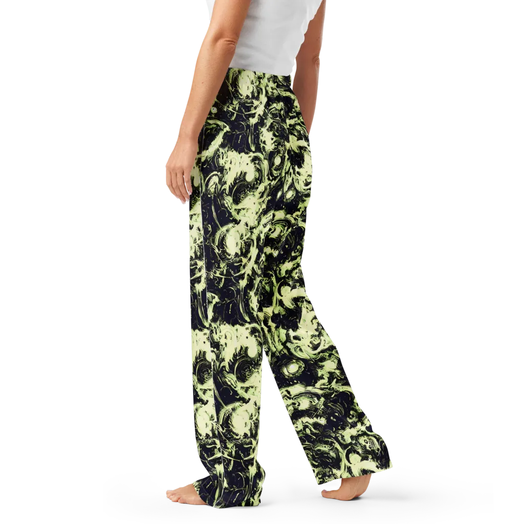 Acid Bone Garden on Women's Pajama Pants — Left