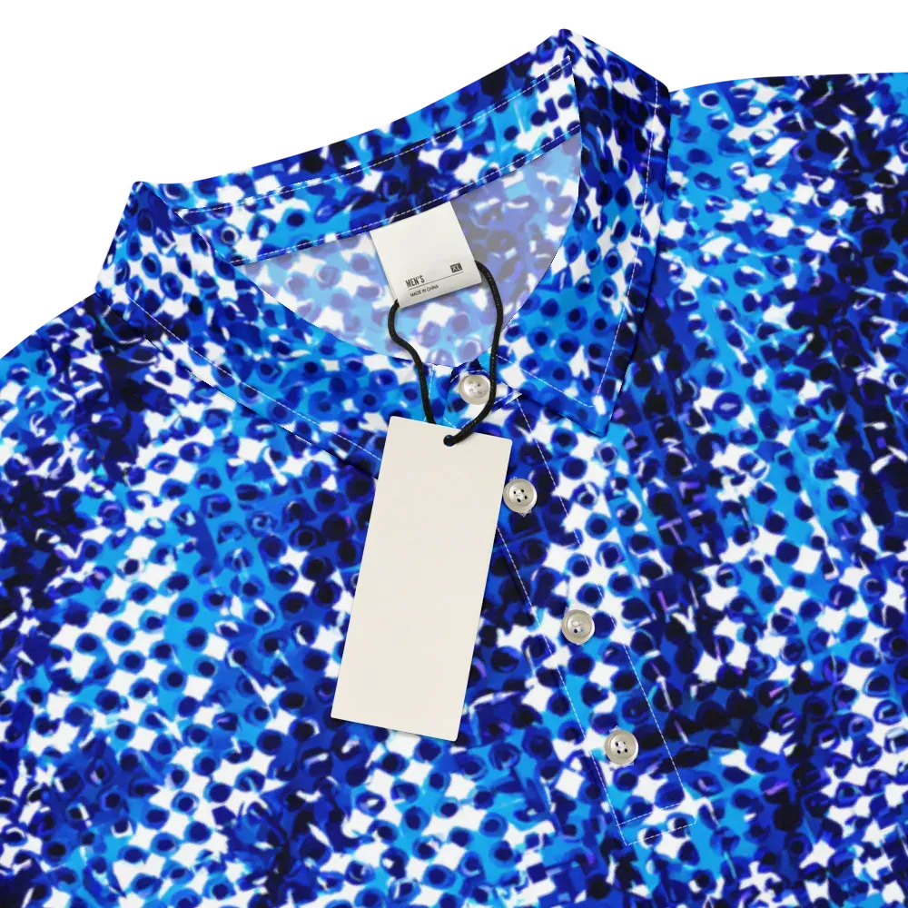 Azure Static on Men's Slim Fit Polo Shirt — Product details