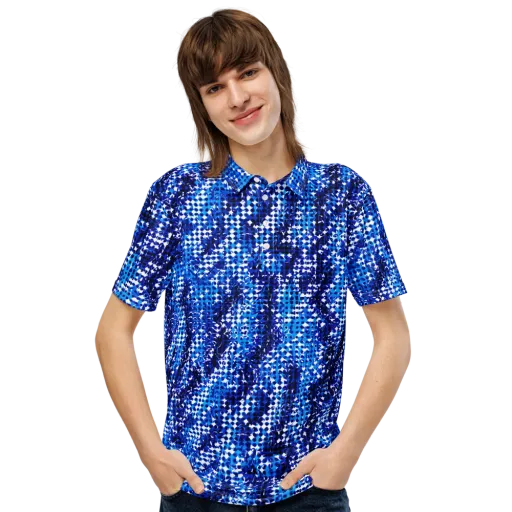 Azure Static on a Men's Slim Fit Polo Shirt