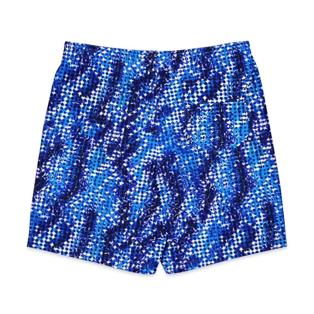Azure Static on Men's Board Shorts — Back