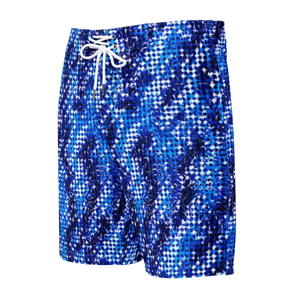 Azure Static on Men's Board Shorts — Front