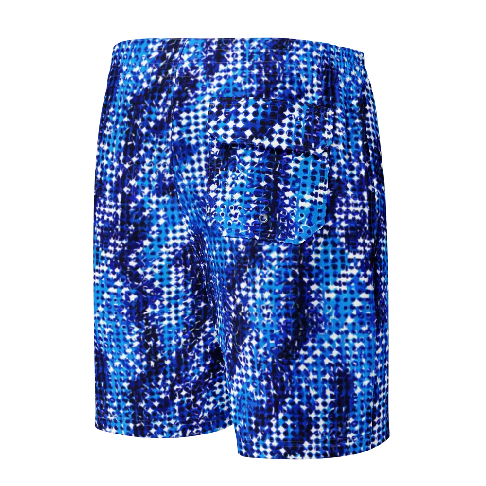 Azure Static on Men's Board Shorts — Back