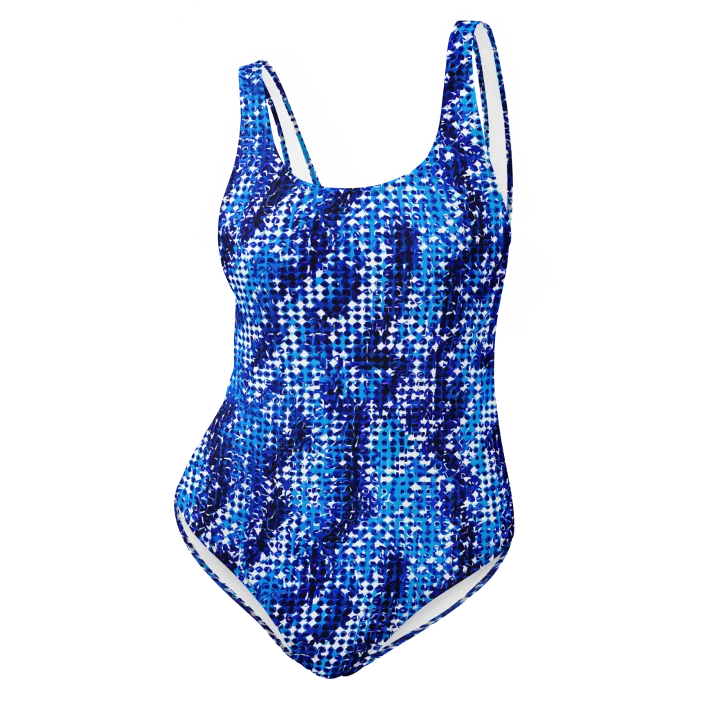 Azure Static on One-Piece Swimsuit — Front