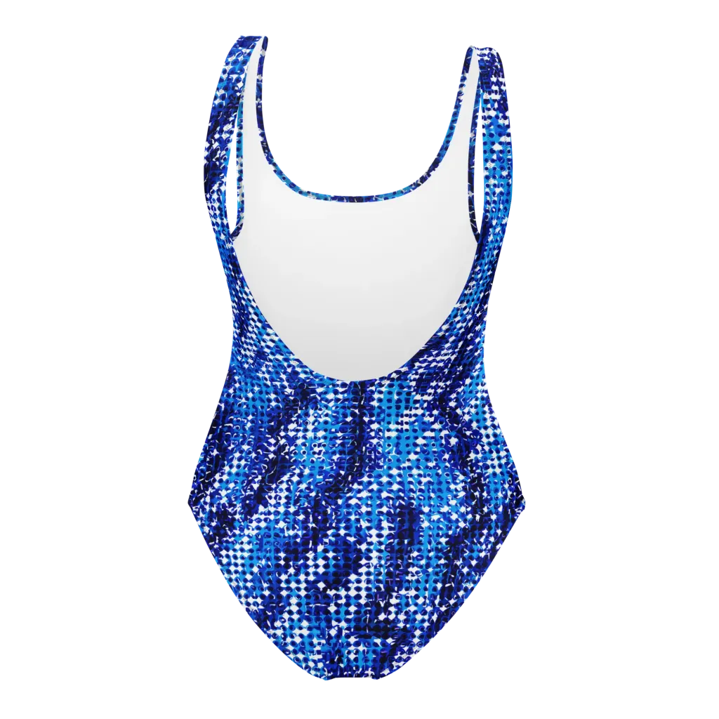 Azure Static on One-Piece Swimsuit — Back