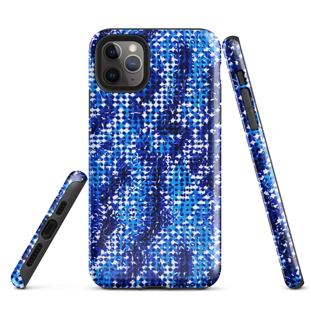 Azure Static on Tough Case for iPhone® — Front