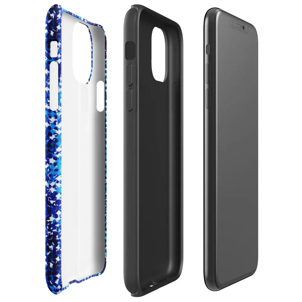 Azure Static on Tough Case for iPhone® — Right