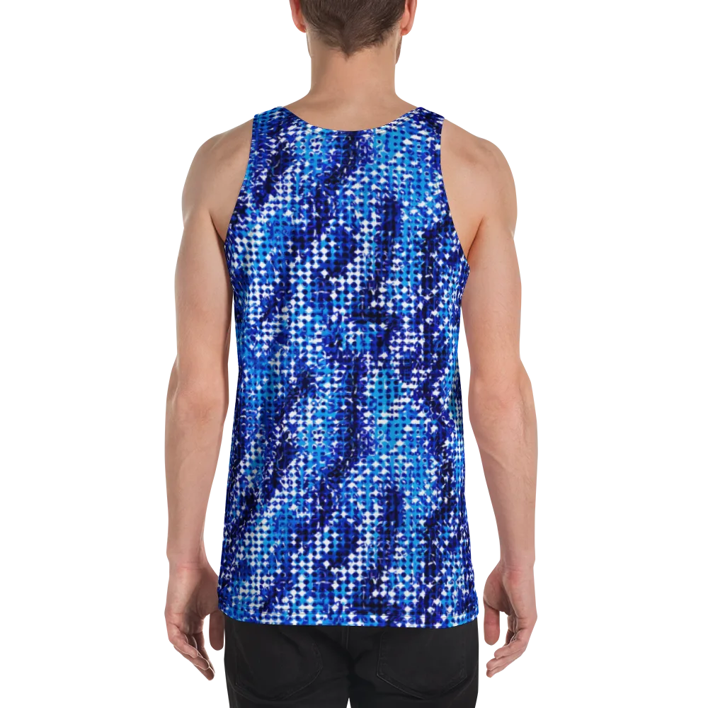 Azure Static on Men's Tank Top — Back