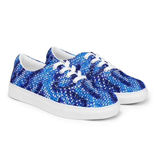 Azure Static on a Men's Lace-Up Canvas Shoes