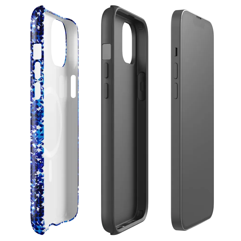 Azure Static on MagSafe Tough Case for iPhone® — Front