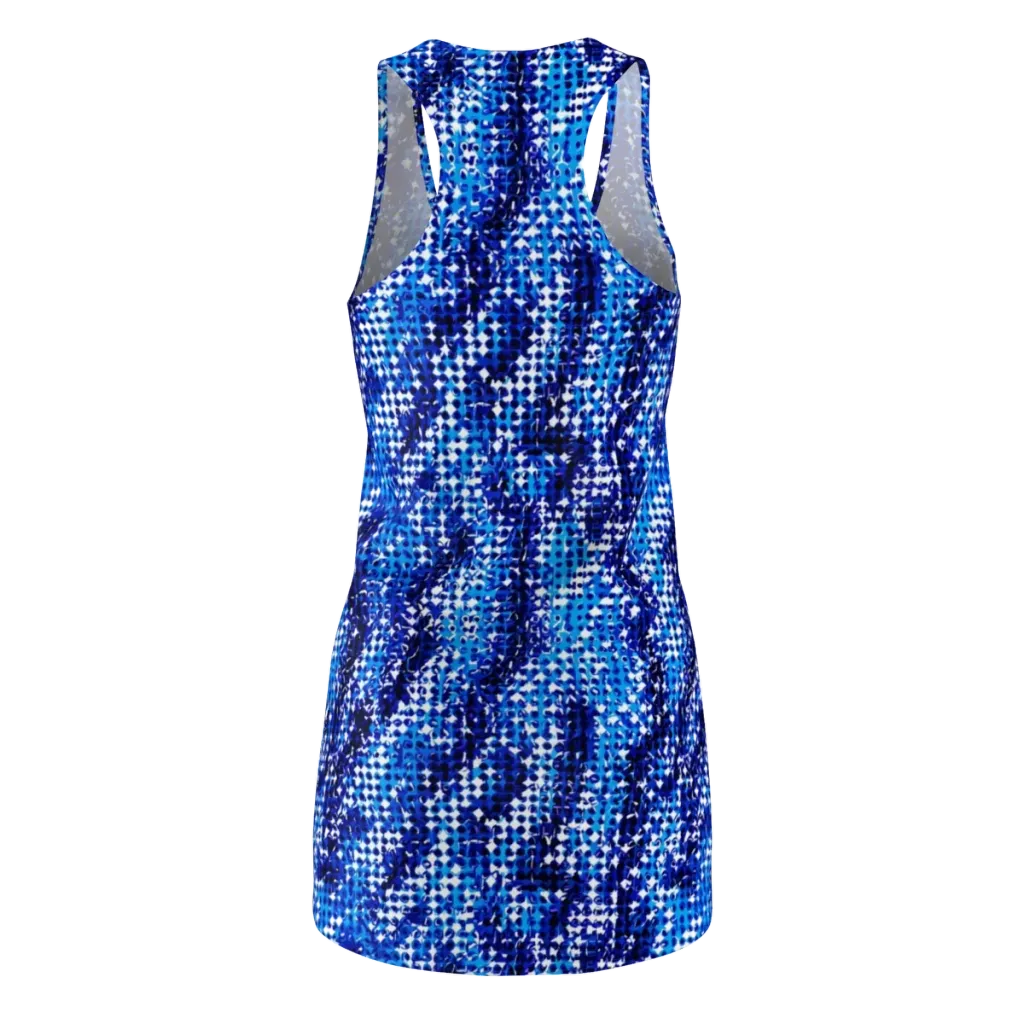 Azure Static on Racerback Dress — Back