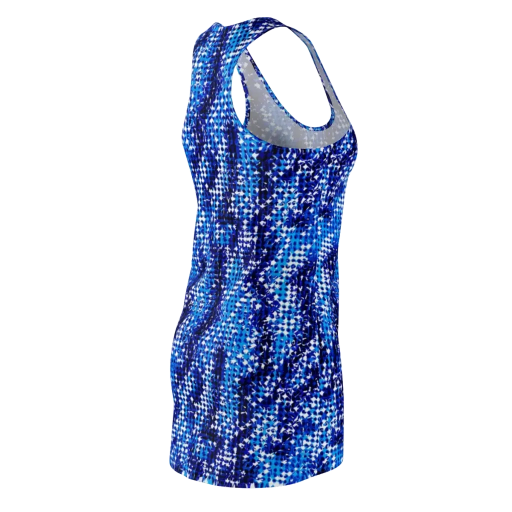 Azure Static on Racerback Dress — Back Side